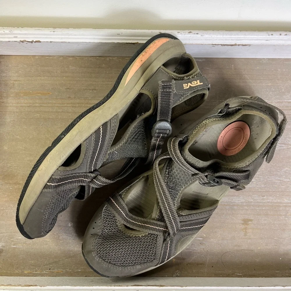 Teva Ewaso Sport Sandals Gray Mesh | Women’s 10.5